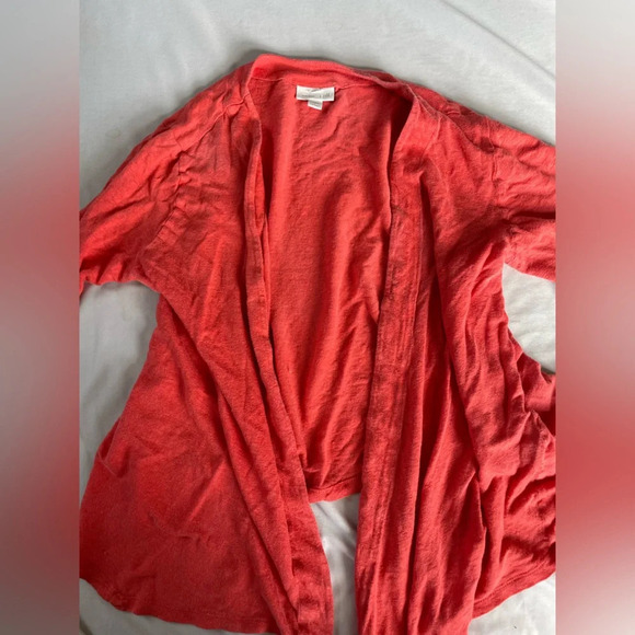 J. Jill Love Linen Cardigan Sweater Heathered Open‎ Front - Picture 6 of 6